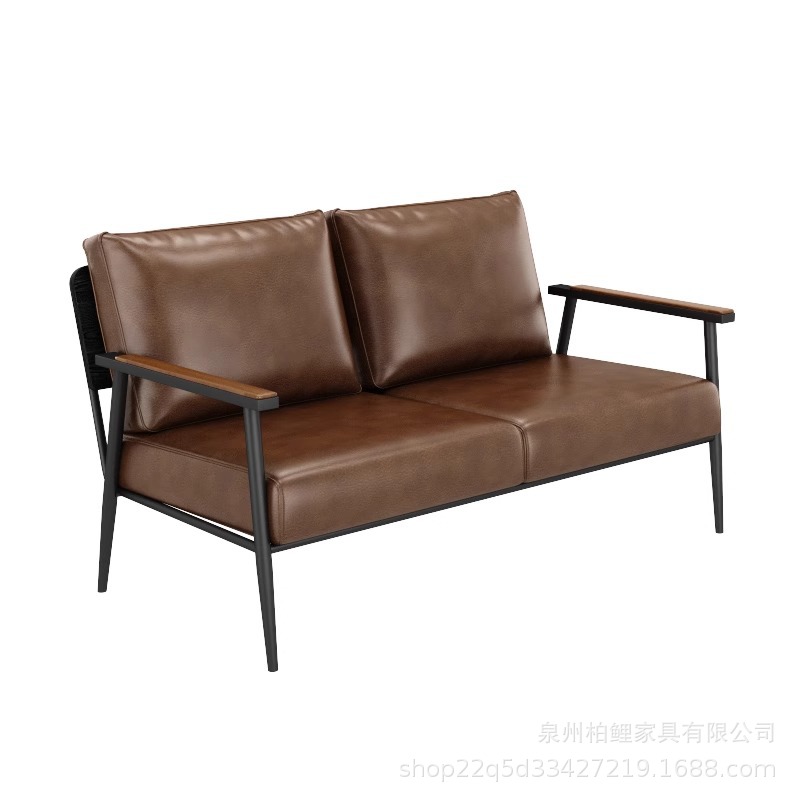 Trendy Camping-Style Bar Booth Sofa Barbecue Restaurant Coffee Shop Themed Restaurant Dining Bar Bistro Bar Table and Chairs