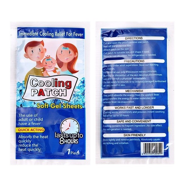 Cooling Paste Physical Anti-fever Paste Children's Ice Paste Cold Application Paste Anti-summer Paste Cooling Ice Paste English Bag Single Piece