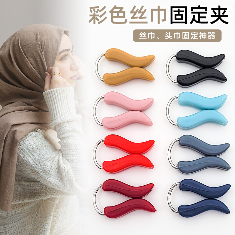 Новая кросс-бордовая мусульманская заколка для шелкового шарфа, фиксатор для одежды