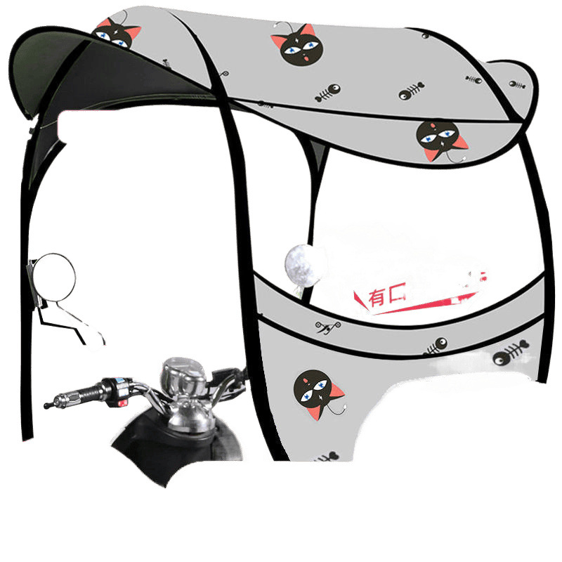 New Model Sunshade and Rainproof Carport, Windproof and Thickened Electric Battery Car Canopy, Sunshade Umbrella, Tricycle Umbrella