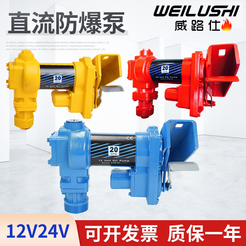 Взрывозащищенный электрический насос для нефтяных скважин 12V24V, самозасасывающийся насос для дизельного и бензинового топлива с официальным сертификатом взрывозащиты