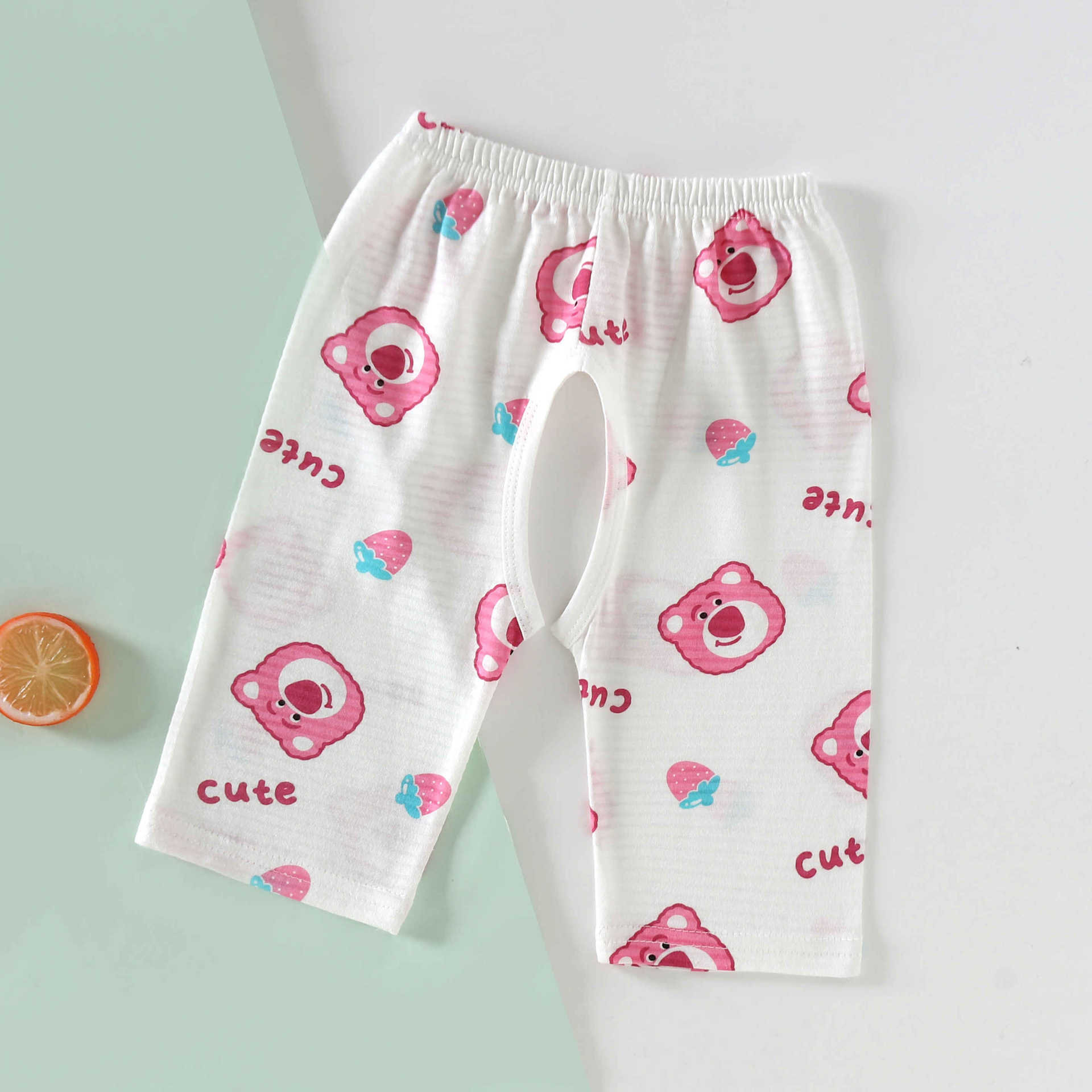 Children's Anti-mosquito Pants Capri Pants Light and Thin Open Cotton Loose Boys and Girls Home Soft Pajama Pants for Going Out Mosquito Pants