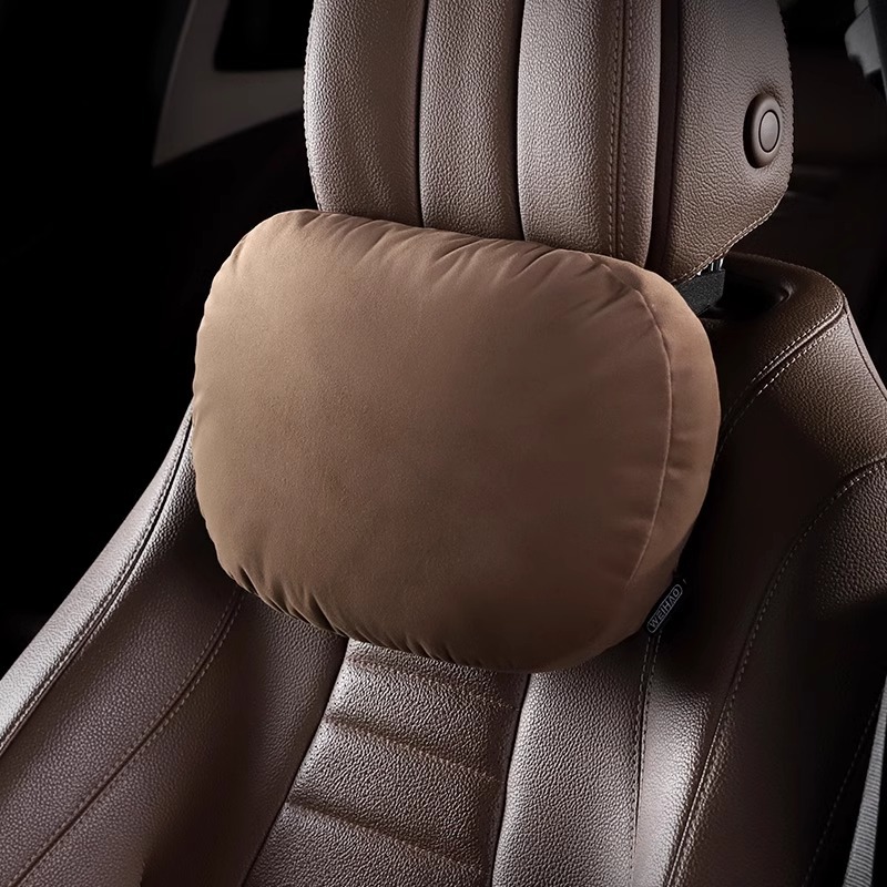Car Headrest and Lumbar Support for Mercedes-Benz S-Class, Suede Adjustable Pillow, Neck Support and Cervical Spine Protection Design