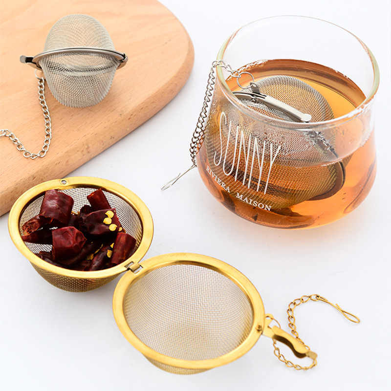 Factory Direct Supply 304 Stainless Steel Seasoning Ball Household Creative Multifunctional Tea Filter Soup Hot Pot Marinated Ball