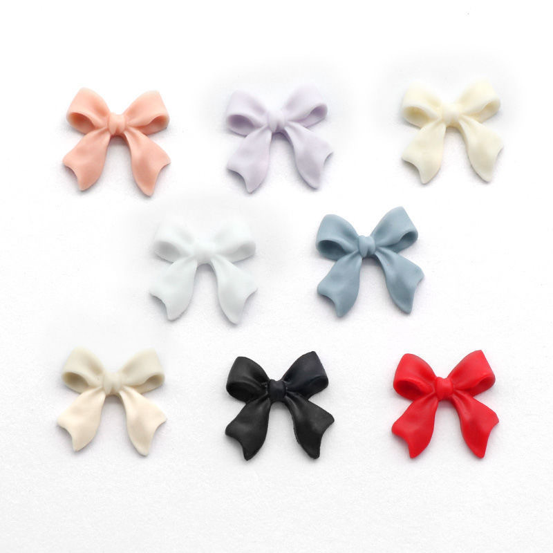 Streamer Accessible Luxury Ins Style Bow Nail Art Jewelry Summer Wear Manicure Nail Pieces Decorative Stereo Resin Manicure