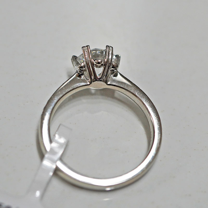 Pt950 Platinum Cultivated Diamond Ring for Women Niche Heart-Shaped Starry Wedding Proposal