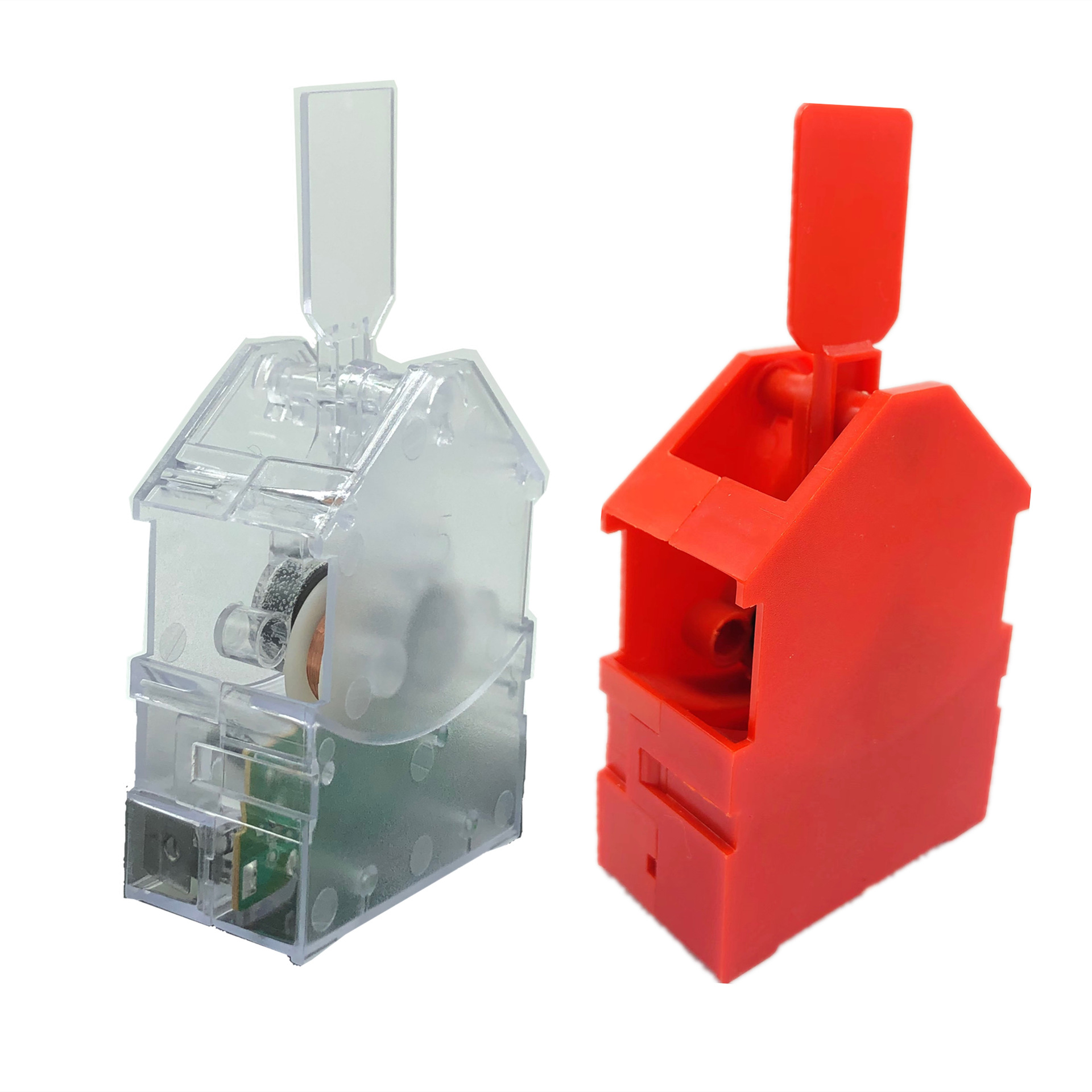 POP Transparent Swing Cartoon Car Left and Right Shake Shake Ornaments Red Festive New Year Picture Acrylic Shake Music