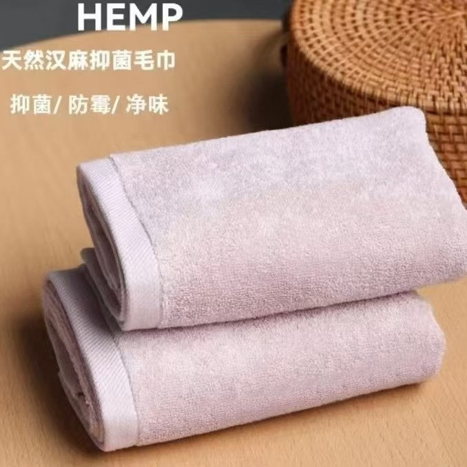 Hemp Towel Class a Xinjiang Cotton Face Towel Absorbent Breathable Pure Cotton Hair Drying Towel Natural Skin-Friendly Household Use