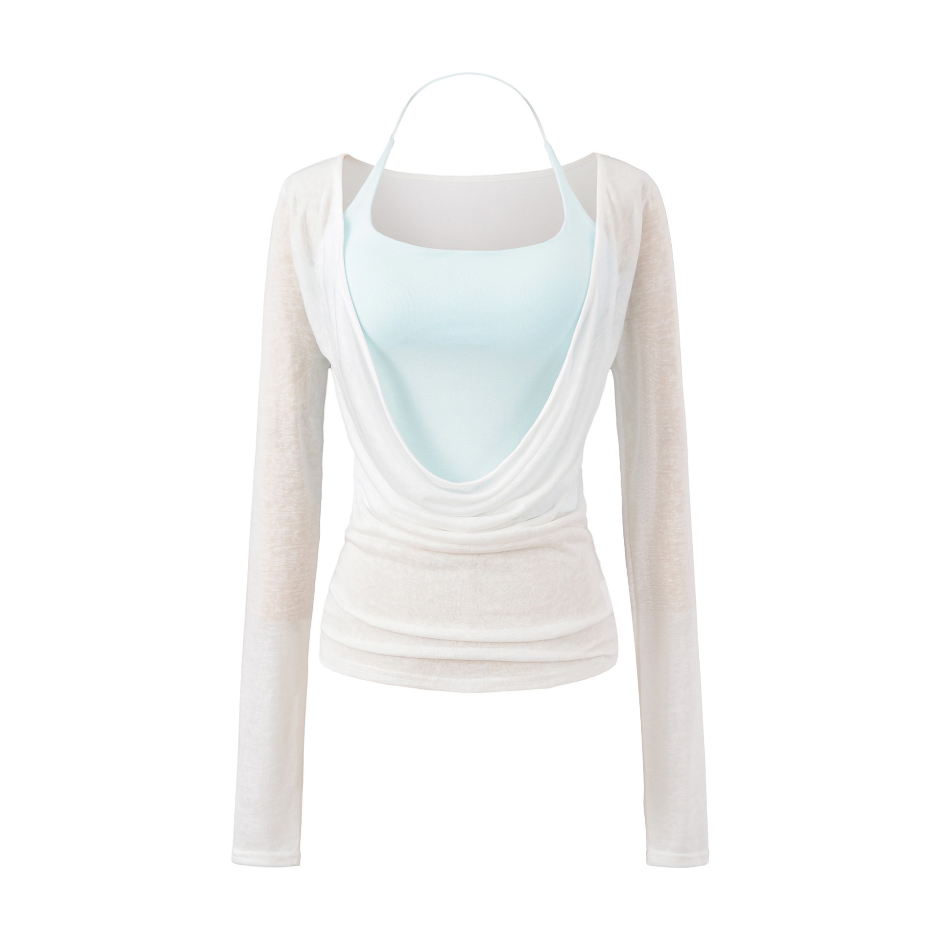 Foreign Trade Cross-Border Yoga Long-Sleeved Blouse for Women with Chest Pads, High Elasticity and Quick-Drying Yoga Sports Fitness Vest Two-Piece Set