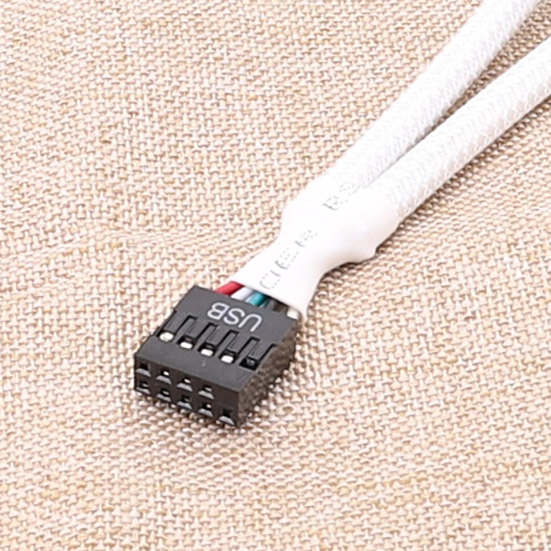 Motherboard Usb2.0 9-Pin to Dual 9-Pin One-To-Two 9Pin to Dual 9Usb Shielded Wire Braided Network Black and White