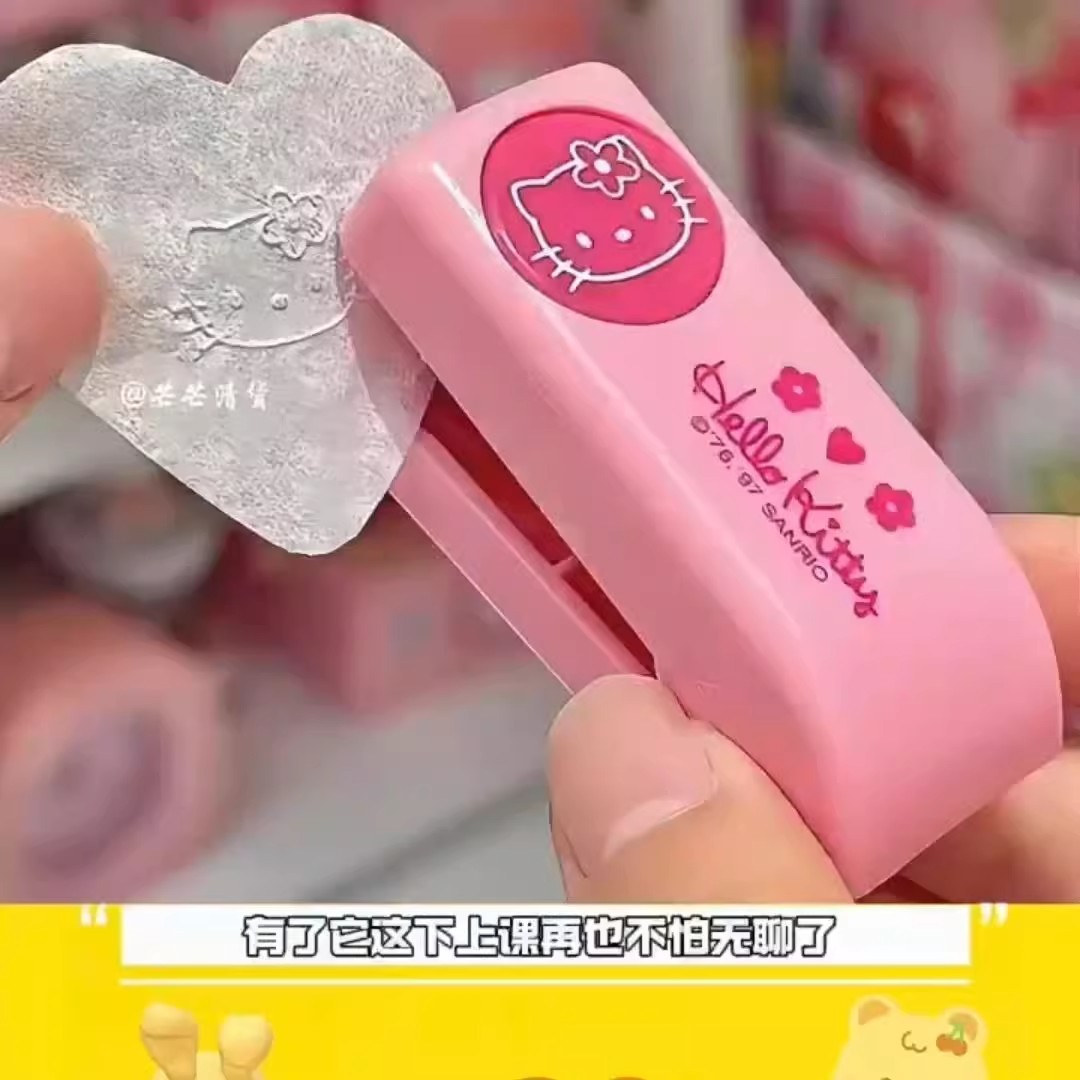 Металлический дырокол с тиснением в стиле Hello Kitty для девочек начальной школы, с высокой цветовой ценностью