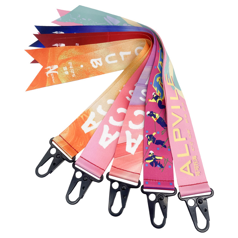 Heat transfer lanyard custom printed logo mobile phone lanyard work card breastplate lanyard custom electronic cigarette rod lanyard