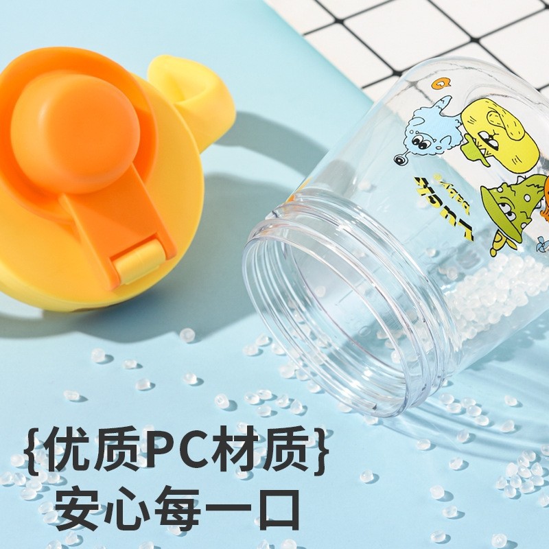 Cartoon Doll Handle Cup, High-Looking Portable Compact Plastic Cup, Cute and Interesting Straw Cup for Boys and Girls Travel