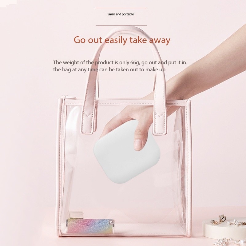 Handheld Flip-Top Led Makeup Mirror Fill-In Light Portable Charging Shein Xiyin Tm Cross-Border Popular Mirror Portable