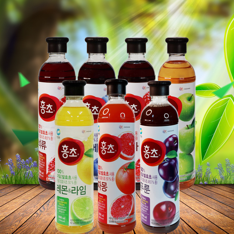 12 bottles South Korea clean garden pomegranate red vinegar drink concentrated fruit vinegar blueberry juice red vinegar fermented vinegar drink 900ml