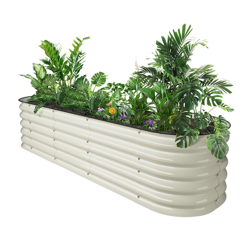 Amazon 17 inch high metal garden bed galvanized sheet planting box vegetable frame flower garden flower box production Wholesale