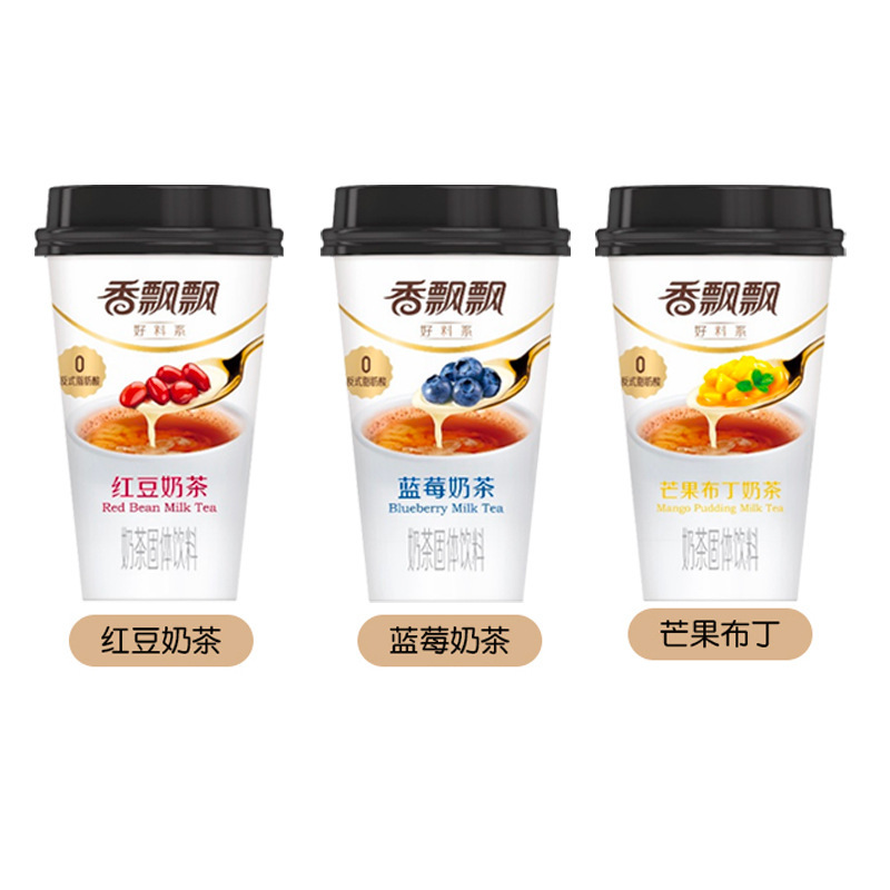 Xiangpiaopiao Milk Tea Cup Packed with Blueberry Mango Pudding Flavored Red Bean Milk Tea Brewed Instant Milk Tea Afternoon Tea