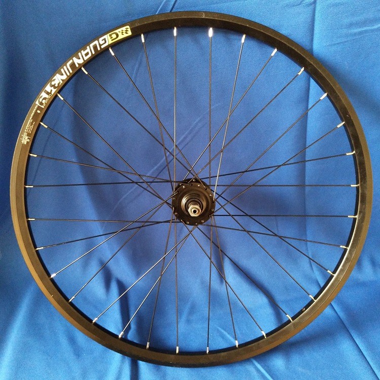 Mountain bike 24-inch rotary wheel set double-layer aluminum alloy 319 wheel set Iron hub aluminum alloy wheel set