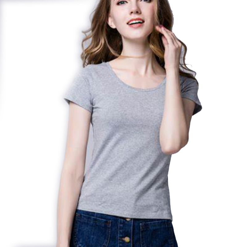 2025 Summer Korean Style Casual Short-Sleeve Round-Neck Small Batch Custom-Made T-Shirt Summer Top