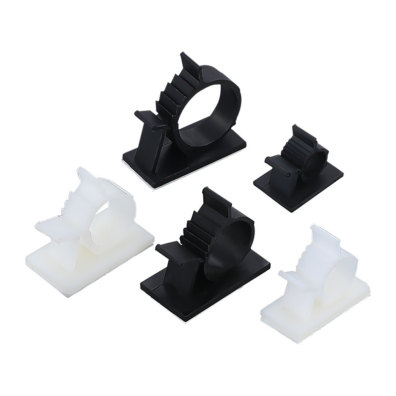 Punch-free water pipe hose clip line card holder gas pipe wall buckle self-adhesive downcomer fixing clip