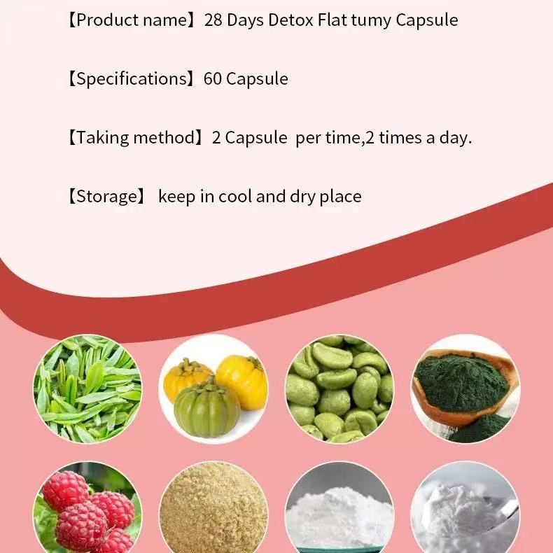 Foreign Trade Cross-Border Export 28 Days Detox Flat Tummy Capsules Slimming Pills
