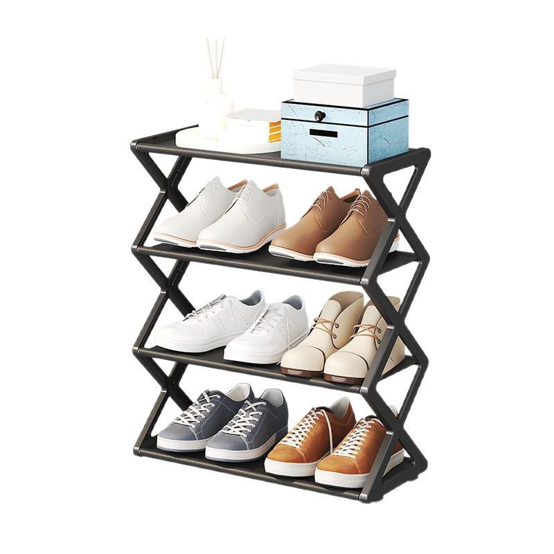 Temu Xiyin Dropshipping Cross-Border Best-Selling X-Shaped Dust-Proof Shoe Rack Steel Pipe Shoe Rack Simple Assembly Shoe Rack Factory Direct Sale