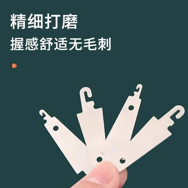 Tin Needle Threader Manufacturer Wholesale Supply Stainless Steel Bright Cross Stitch Needle Threader Cross Stitch Accessories Crochet Hook