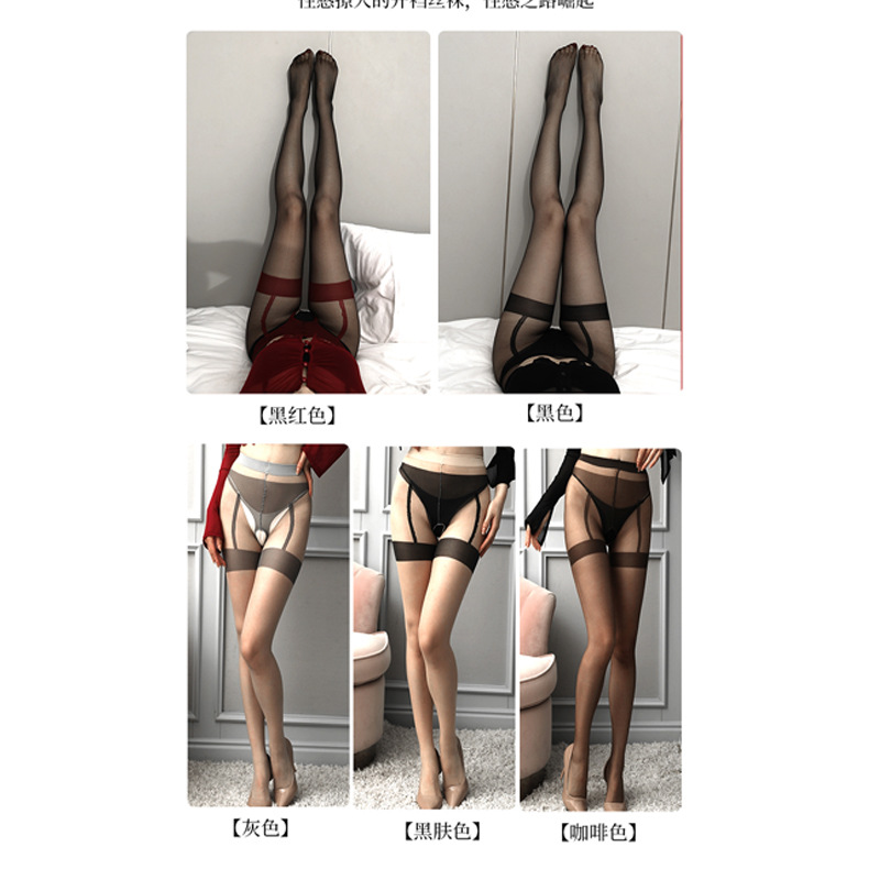 Fake suspenders stockings sexy stockings sexy temptation open file free contrast color fake panties set pantyhose generation