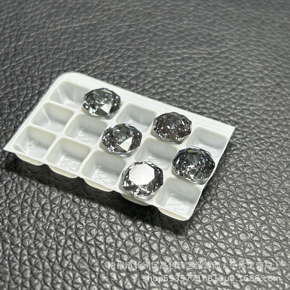 Manufacturer Wholesale Colored Octagonal Millennium Rose-Cut Zircon 4×4--12×12mm High-Carbon Diamond Zirconium Oxide Loose Stones