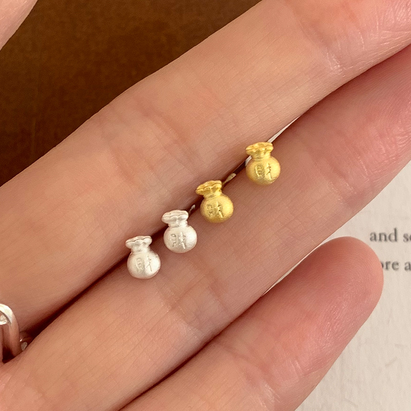 Серьги-кошелек Dorothy S999 из стерлингового серебра для женщин, изысканные и компактные, мини-серьги из чистого серебра, простые и универсальные