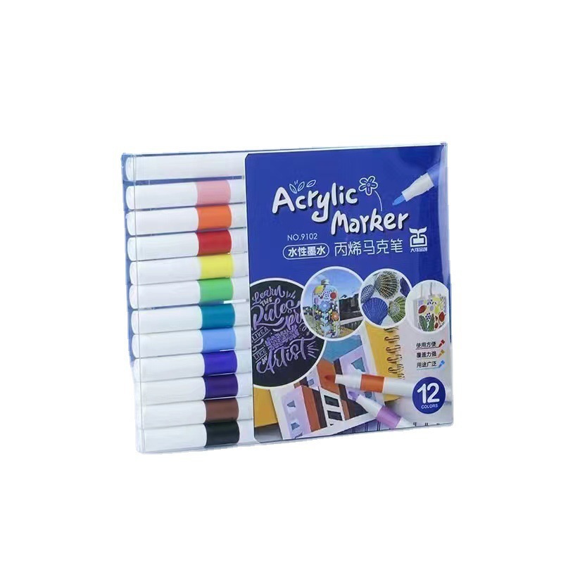 Acrylic Marker Ceramic Painting Waterproof Paint Art Marker Primary School Student Graffiti Painting Quick-Drying Acrylic Pen