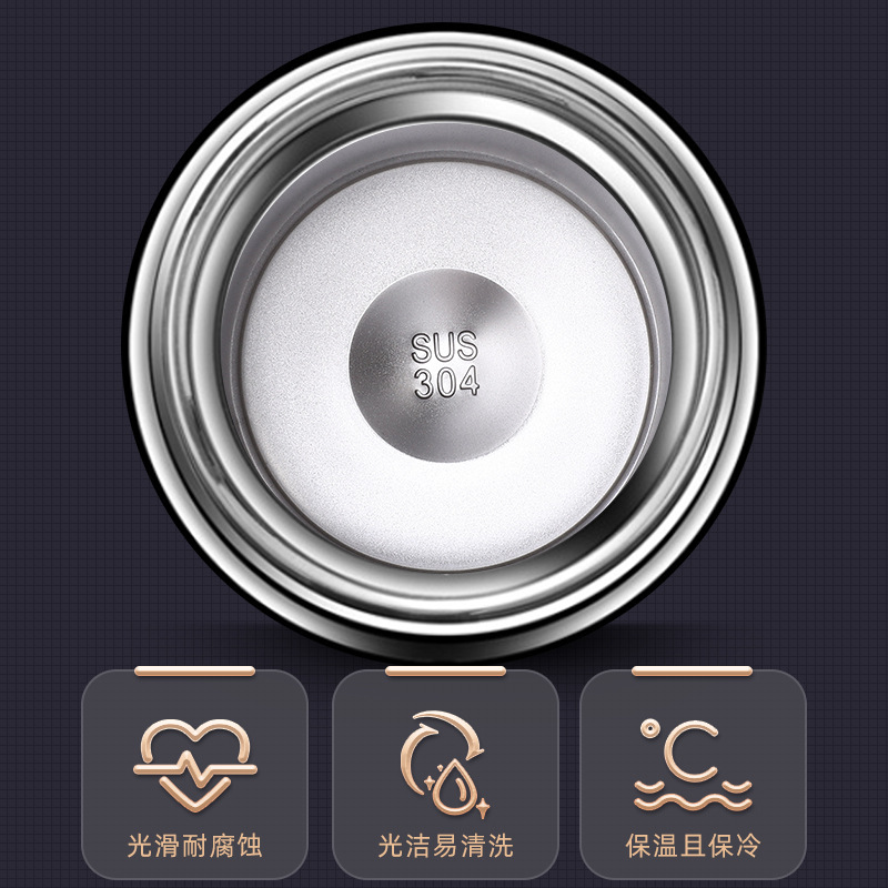 Stew Beaker Portable Thermos Cup Double-Layer Insulated Lunch Box Stainless Steel Stew Pot Vacuum Smoldering Pot Large Capacity Lunch Box