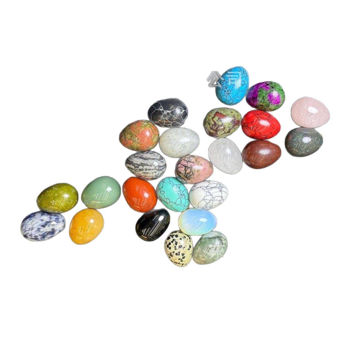 Natural Stone Crystal Pendant Cross-Border European and American 15-20 Mini Natural Crystal Bird Egg Ornaments Easter Eggs