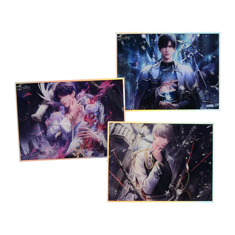 Acrylic Color Paper Customized for Two-Dimensional Star Animation Game Peripherals Double Flash Reflective Laser DIY Color Paper Customized