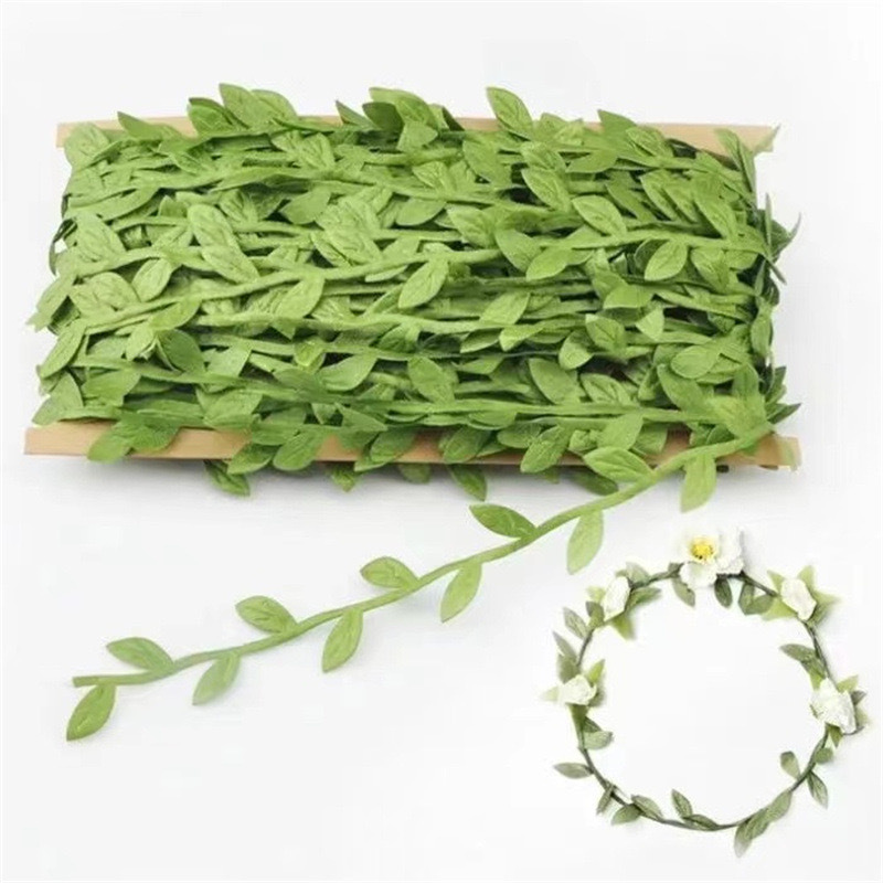 artificial green leaf rattan silk cloth willow wreath decoration artificial green plant diy handmade wreath material woven supplies