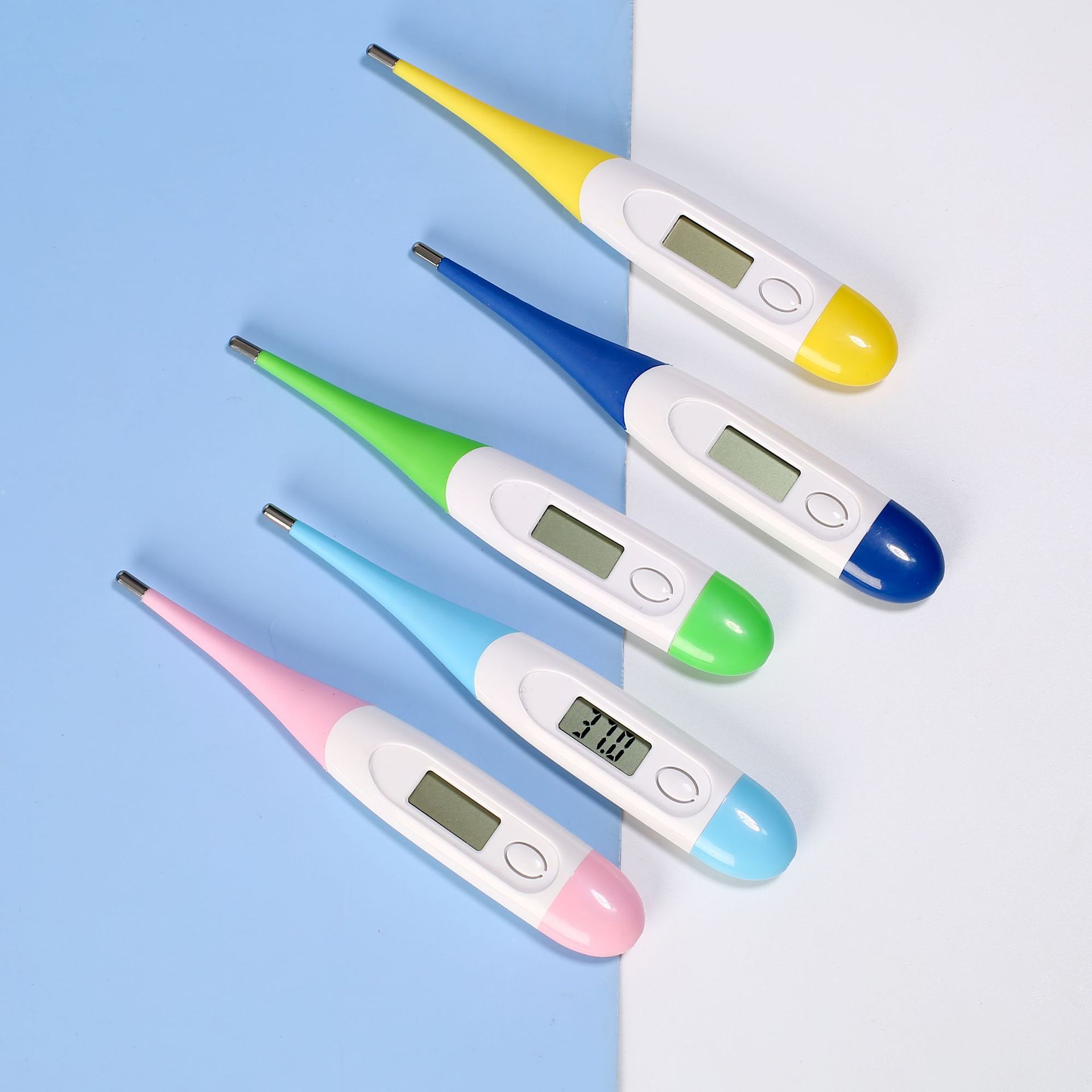 Customized Soft-Head Digital Electronic Thermometer for Infants and Children, Oral and Underarm Accurate Temperature Measurement, Contact Thermometer, Smart