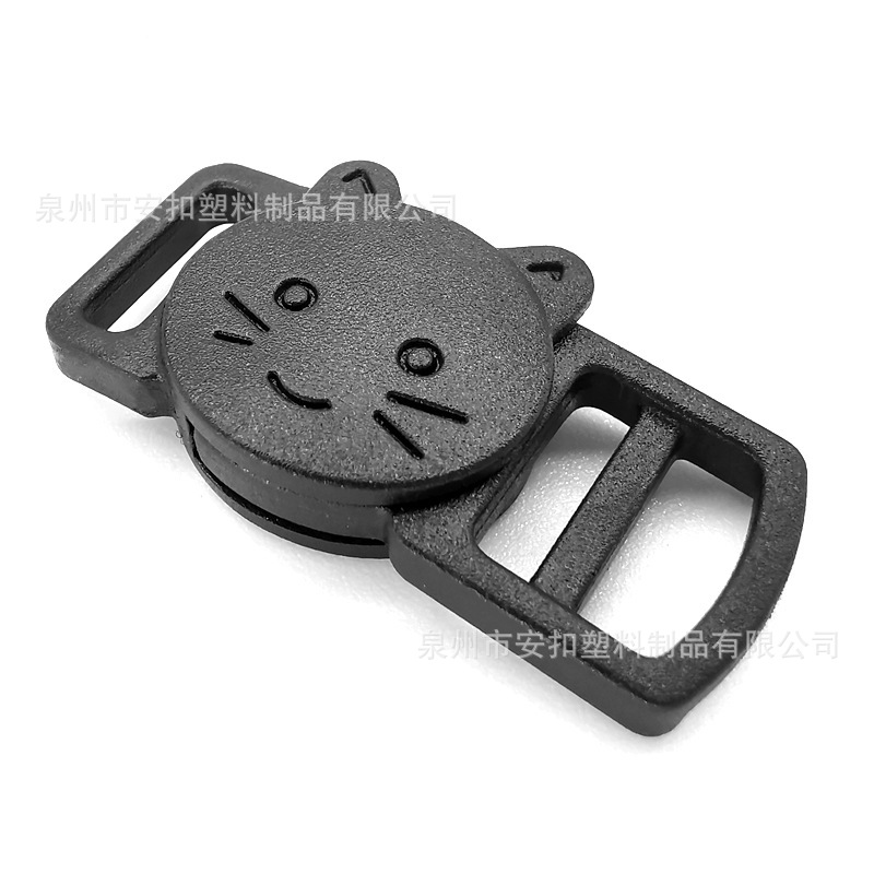 Manufacturer's Ready-Made Round Face Cat Buckle 10mm Buckle Pet Collar Buckle Traction Rope Accessories Curved Cat Head Buckle
