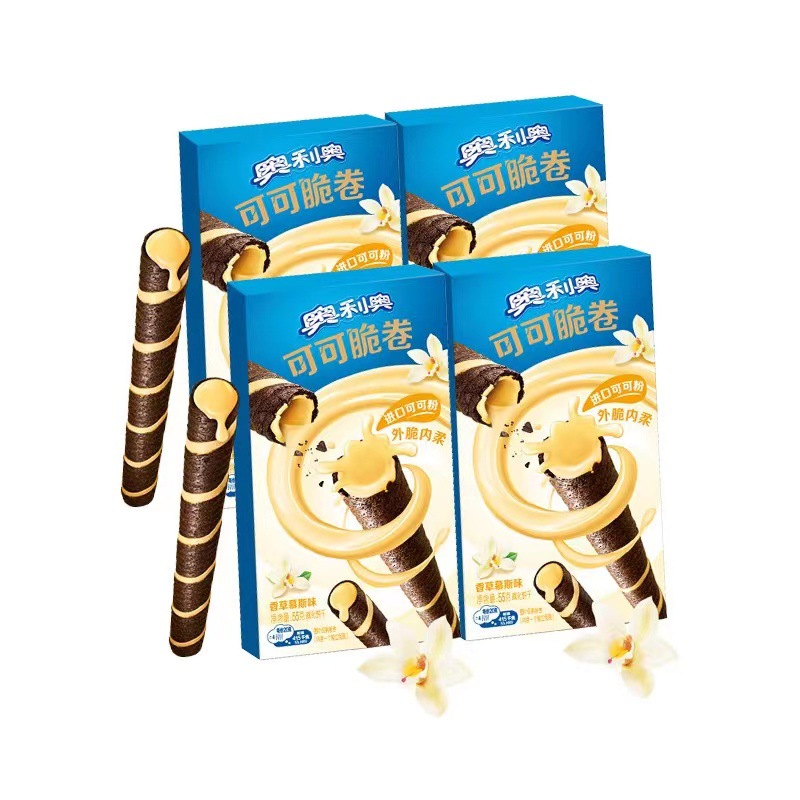 Oreo Qiao crispy roll cocoa crispy roll children's biscuit snack student KTV office leisure food snacks