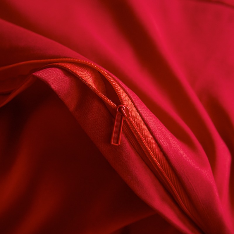 High-End Jacquard Wedding Four-Piece Set Red Wedding Quilt Cover Pure Cotton Bed Sheetss and Fitted Bed Sheetss Newlywed Wedding Quilt Bedding