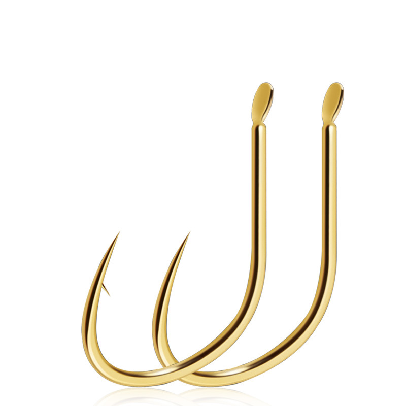 Yellow tail hook thorn-free competitive fishing hook specializes in crucian carp pone carp dace white strip bulk hook fishing gear wholesale