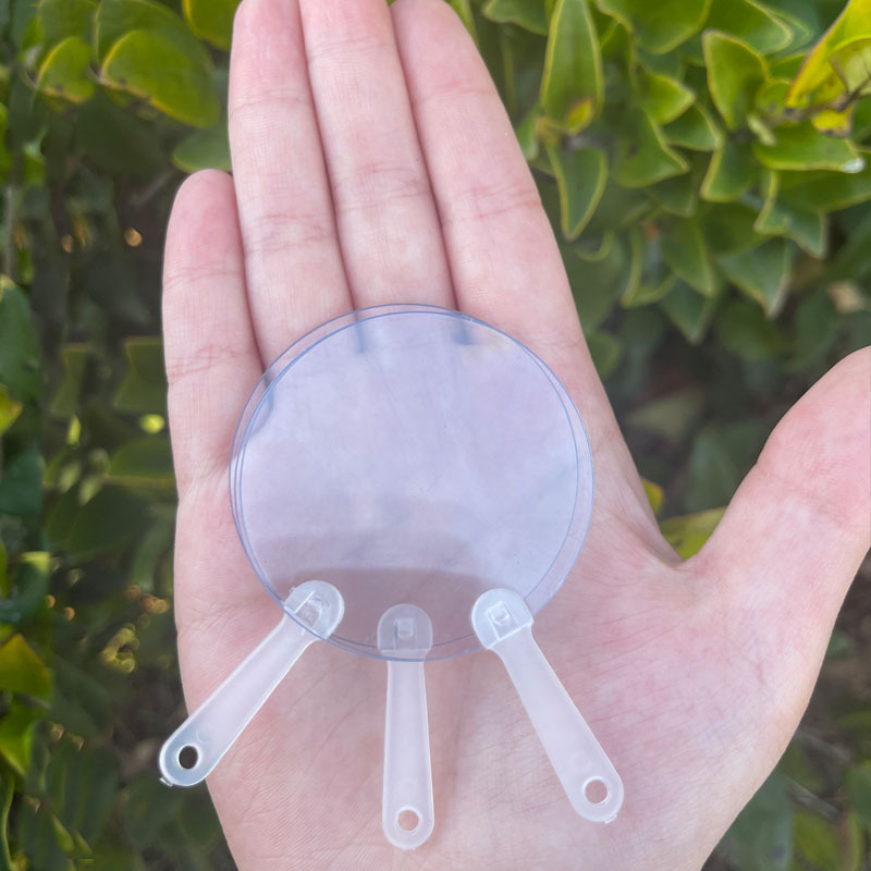 Guka Sticker mini Transparent Fan Blank mini Baby with Small Fan for Kidsren Kindergarten diy Handmade Painting