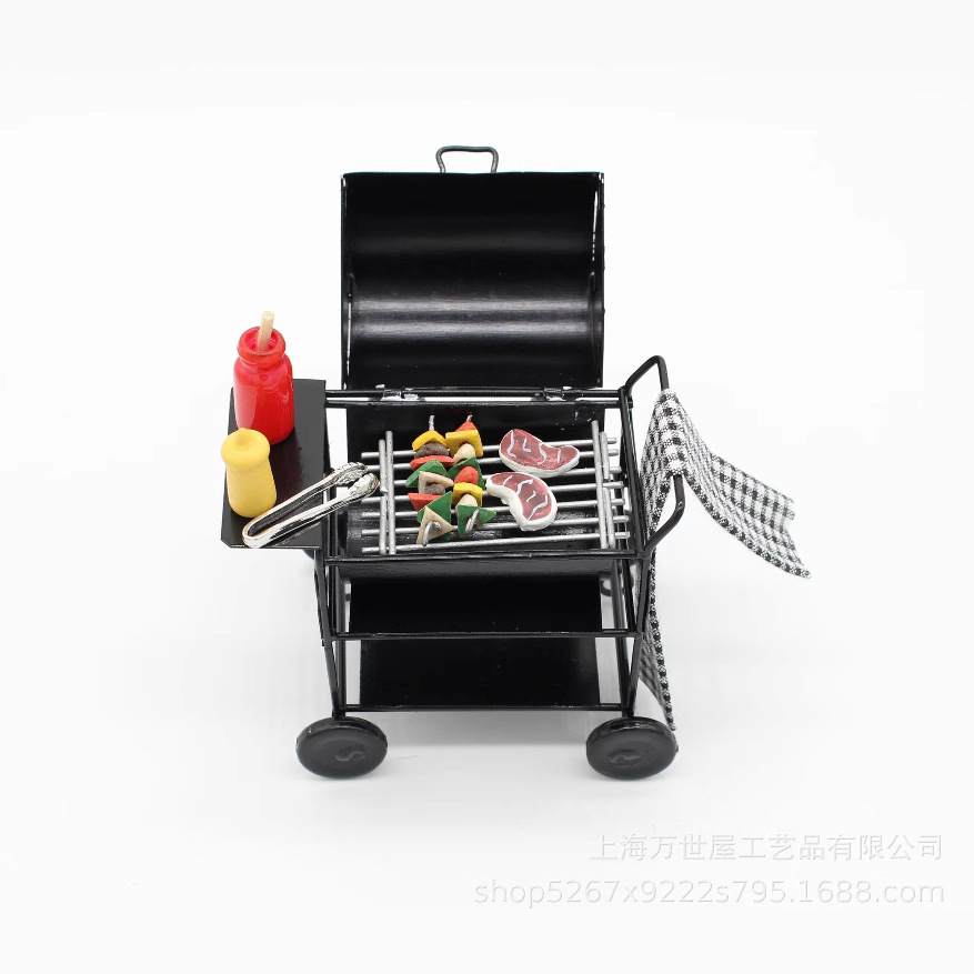 1:12 Миниатюрный домик для кукол, искусственный барбекю автомобиль, уличный пикник, обеденный автомобиль, модельные украшения