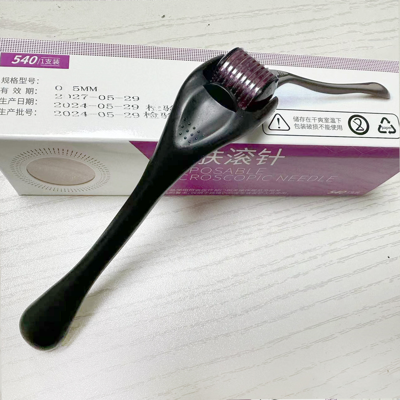 Factory in stock 540 Needle Roller Beauty Salon Household Stainless Steel Facial Acne Hydrating Water Light Hair Microneedle Roller