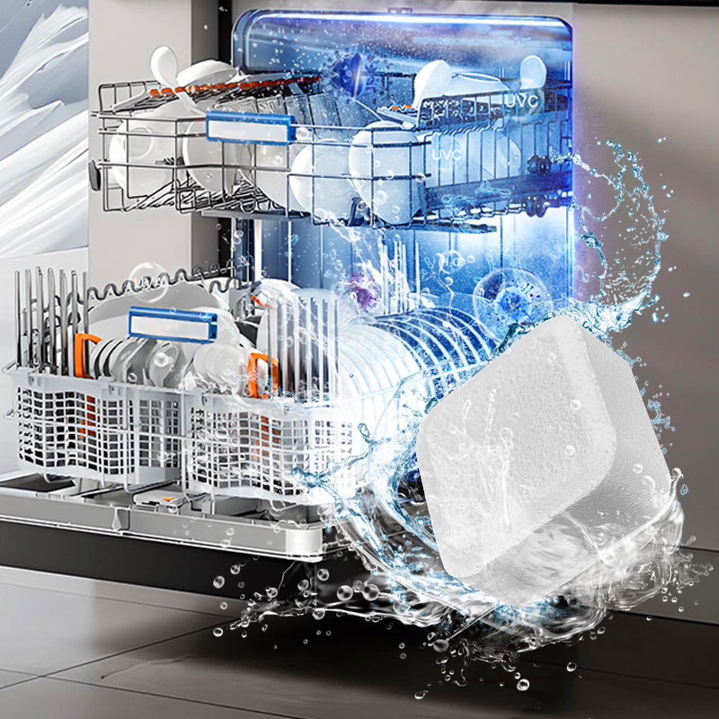 Cross-border dishwasher cleaning tablets dishwasher detergent dishwasher cleaning effervescent tablets to oil stain dishwasher