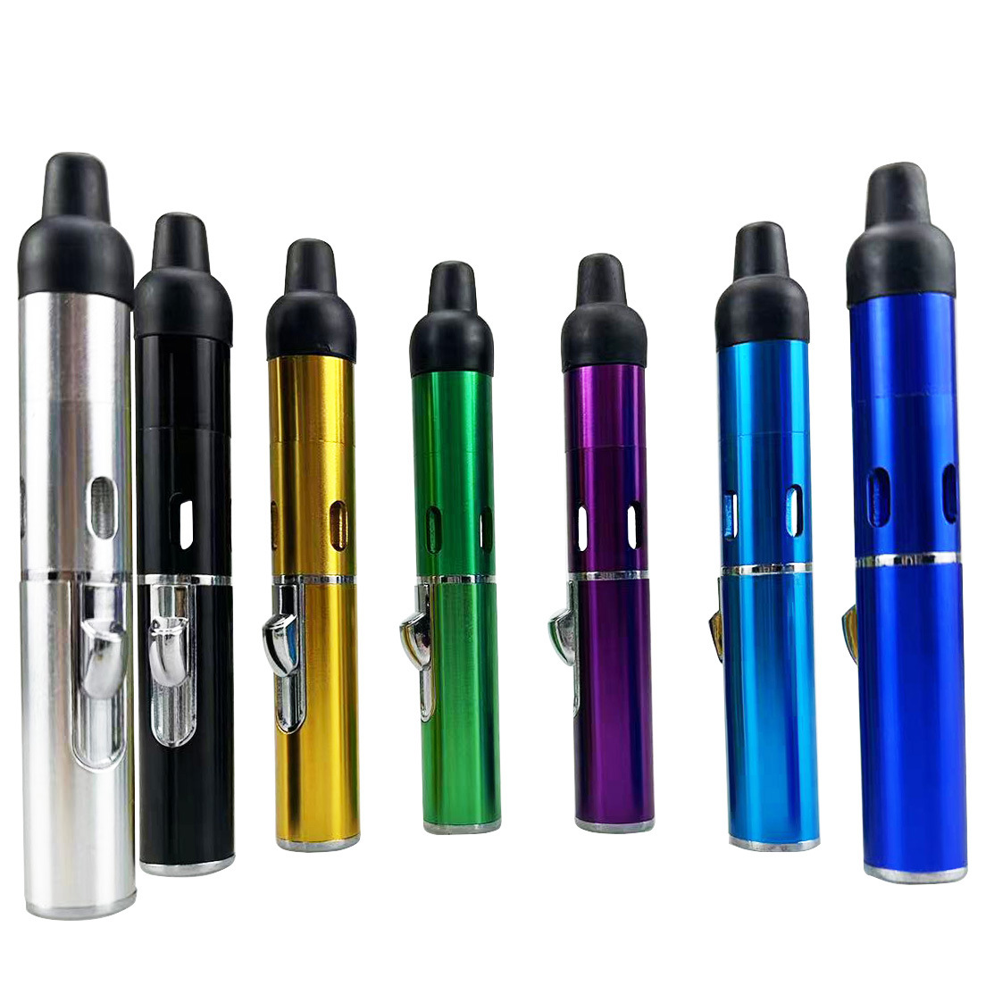 Hot Selling New Multifunctional Aromatherapy Lighter Portable Mini Metal Small Pipe with Volcanic Stone Smoking Set Wholesale