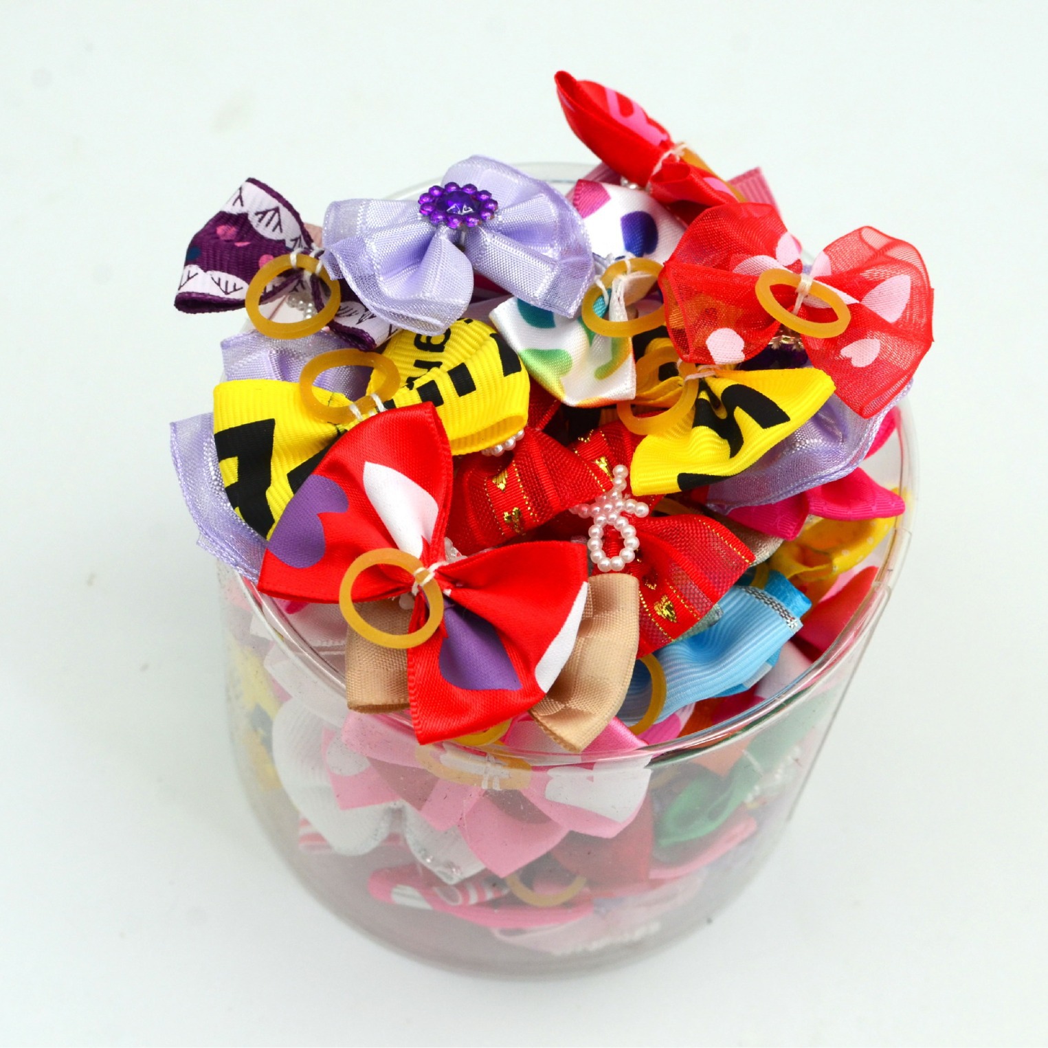 Cross-border Pet Hairpin bb Clip Pet Rubber Tendon Marzis Yorkshire Meng Pet Bangs Side Clip Pet Headwear