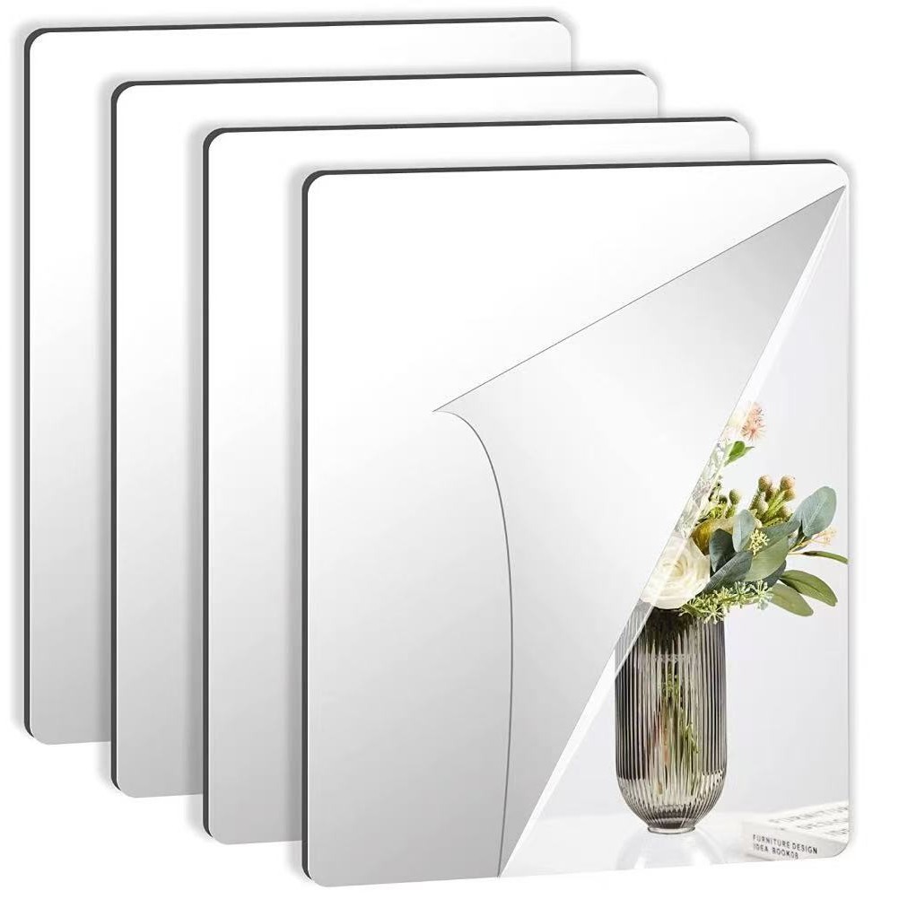 Акриловое зеркало, настенное самоклеящееся зеркало во весь рост, для спальни, общежития, ванной, сплошное зеркало, высококачественное мягкое зеркало