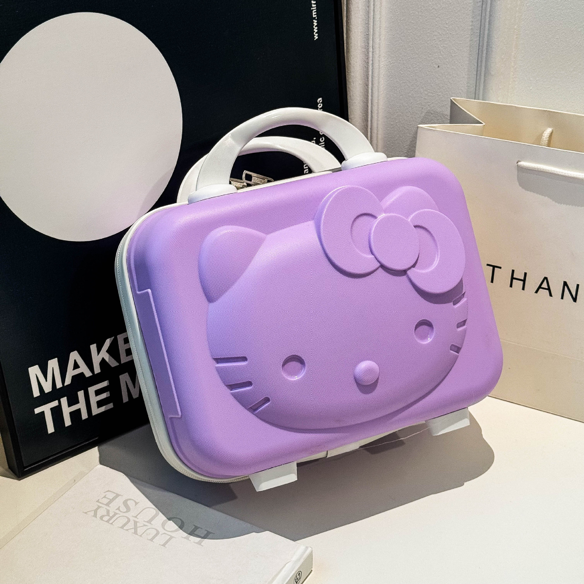 Косметичка Melody, пластиковая коробка с паролем, чемодан 14 дюймов, мультяшный свадебный сувенир, чемодан для хранения