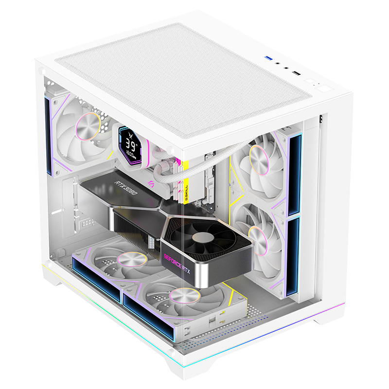 Atx Sea View Room Chassis Cool E-Sports Internet Cafe Glass Desktop Computer Game E-Sports Room Computer Chassis Wholesale