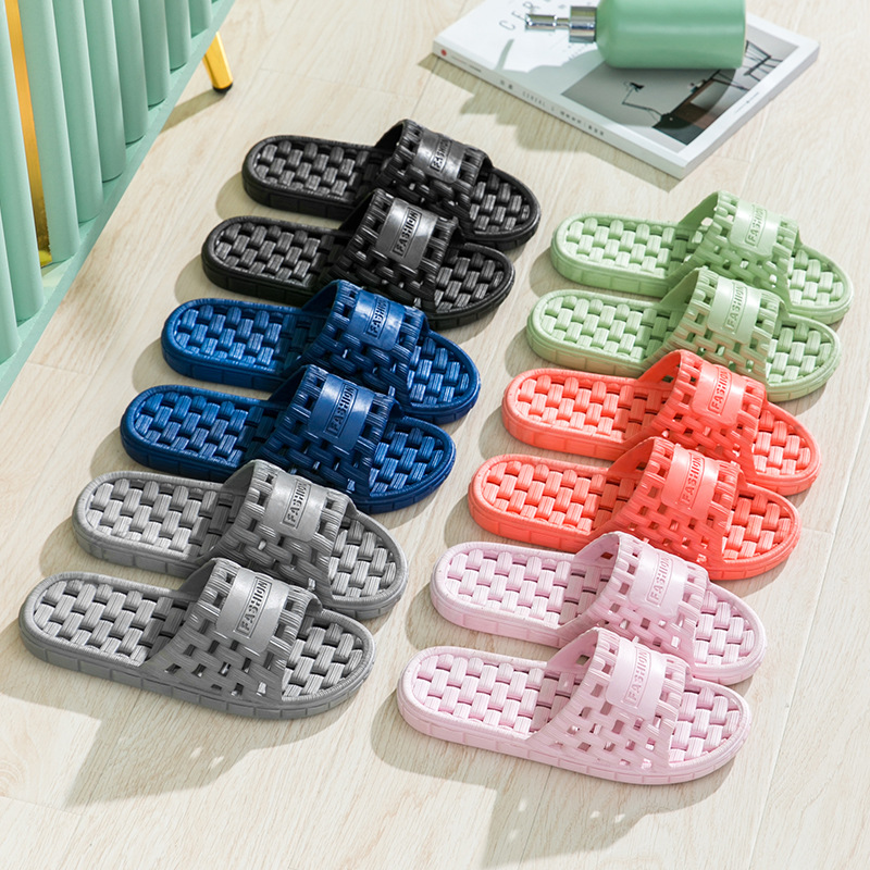 Bathroom slippers women and men wholesale non-slip thick-soled soft bottom explosions leaking shoes toilet bathroom hotel draining bathhouse